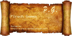 Pirsch Gemma névjegykártya